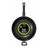 Wok Antiadherente San Ignacio Moon 32 Cm Color Negro