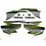 Adesivos Yamaha Lander 250 2009 Preta Kit Completo 10194 Cor Verde