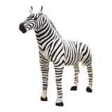 Zebra Realística Do Descanso Animal Enchido Macio Do Luxuoso