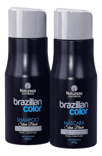 Kit Matizador Natureza Cosméticos Silver Black Brazilian