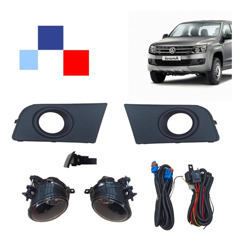 Neblinero Volkswagen Amarok 2010-2017 Negro