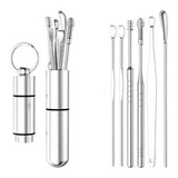 Set Juego Limpieza Oidos Cureta Removedor Cerumen Extractor