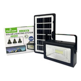 Kit Foco+panel Solar+ampolletas+cable Usb Camping Cclamp-03 