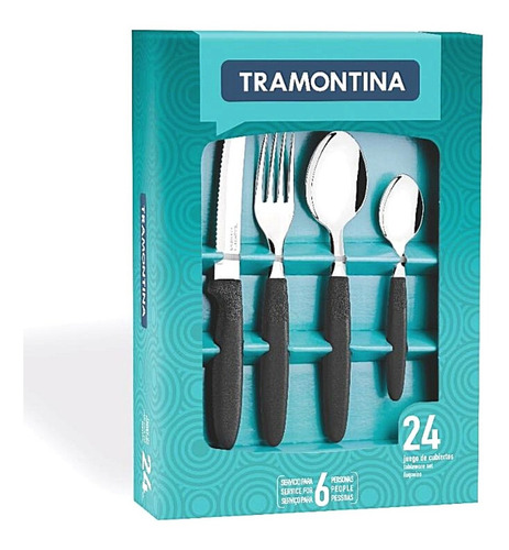 Cubiertos Ipanema Tramontina Jgo 24 Pzas Cocina Pettish Vc