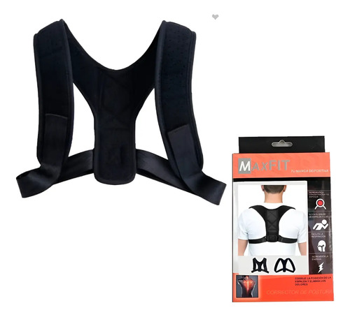 Corrector De Postura Ajustable Unisex D Espalda Maxfit Hb200