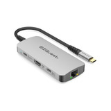 Ezquest Hub Usb C 7-1  100w Pd Hdmi 4k Usb C/a/lan 1000mbps