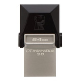 Pendrive Kingston Datatraveler Microduo 3.0 Dtduo3 64gb 3.0 Negro