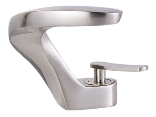 Llave Grifo Mezcladora Monomando Lavabo Acabado Niquel Satin