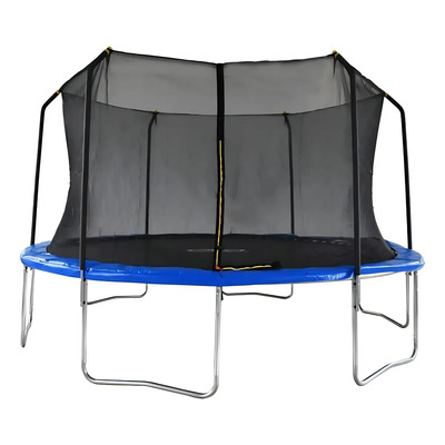 Brincolín Súper Grande Trampolín 15 Pies Marca Atlétic Work Negro Azul