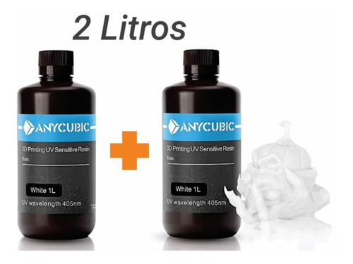 2 Litros De Resina Blanca Anycubic - Disponibles !!!