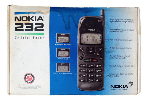 Celular Nokia 232 En Caja De 1997 Con Instructivo