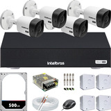 Kit 4 Câmeras Intelbras Full Hd Com Audio 1080p Dvr Mhdx 4ch