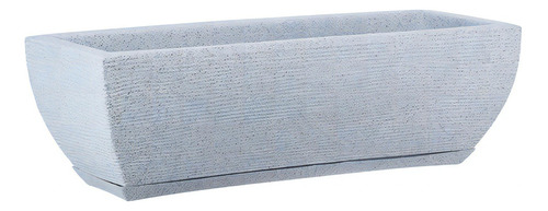 Combo 2 Maceta Jardinera Plástico 53x21x16 Simil Piedra Plat Color Gris Claro