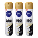 Pack X3 Desodorante Nivea Black & White Toque Seda