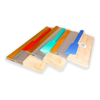 Raseros 30-25-20 Cm Madera\u002Faluminio Serigrafia 3 Espatulas | Envío gratis
