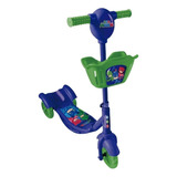 Patinete Infantil 3 Rodas Pj Masks Multikids Cor Azul E Verde