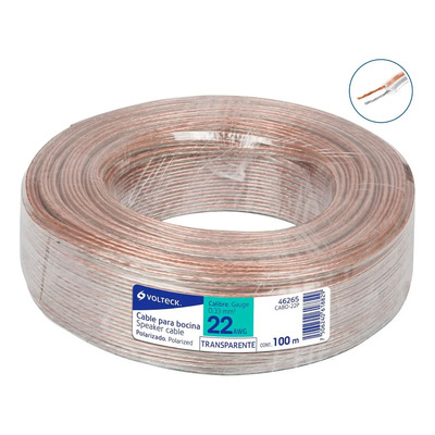 Cable Para Bocina 22 Awg Polarizado 100 M Volteck 46265 | MercadoLibre