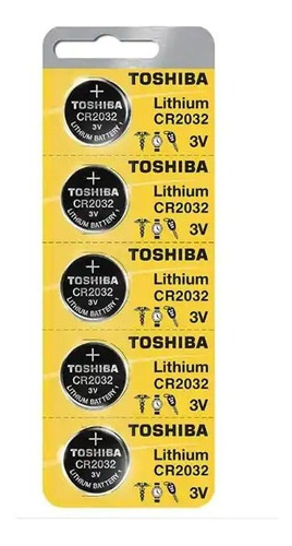 Pila Batería Toshiba Cr2032 3v. Pack De 5 Pilas Hecho Japon