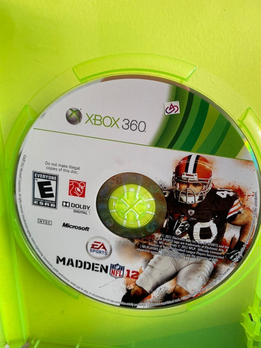 Madden 12 Xbox 360 Original De Segunda Mano (solo Cd)