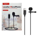 Micrófono Corbatero Lavalier Pc Celular Ficha Usb Tipo C