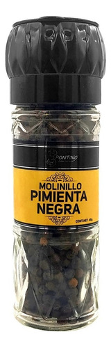 Pontino Molinillo Pimienta Negra Entera, 48 G