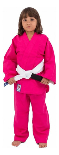 Kimono Infantil Feminino Judô E Jiu Jitsu Rosa Pink