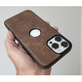 Capinha De Couro Plutônio Para iPhone 11, 12, 13, Pro, Max 