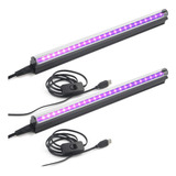 Barra De Luz Negra Led, 10w 1ft Tubo De Luz Negra Uv Po...