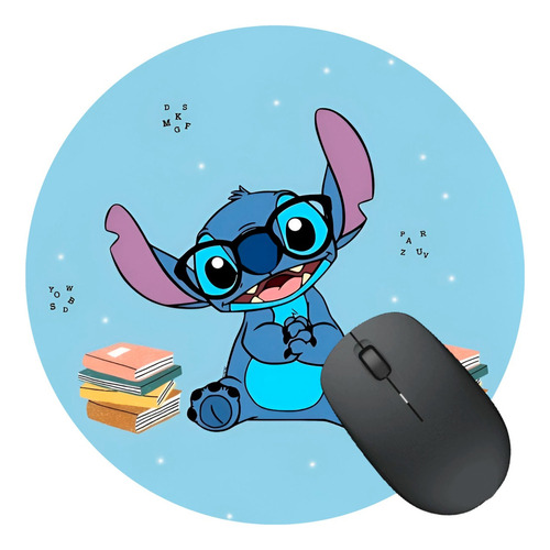 Mousepad Redondo Nuevo Alfombrilla Stitch Libros Disney