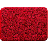 Tapete De Banheiro Vermelho Comfort Microfibra 40x60 Cm Liso
