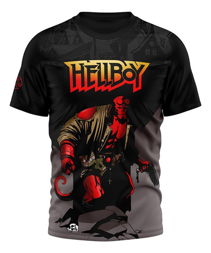 Remera Entrenamiento Kapho Hellboy Black Niños