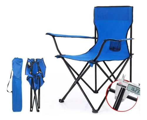 Silla Plegable De Playa Camping Pesca Picnic Con Porta Vaso