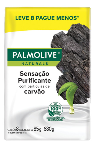 Palmolive Sensação Purificante Kit Sabão Em Barra Com 8 Unidades De 80g 