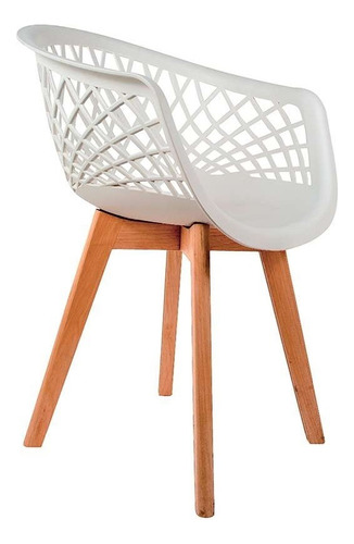 Cadeira Jantar Empório Tiffany Web Estrutura Madeira Maciça Cor Do Assento Branco