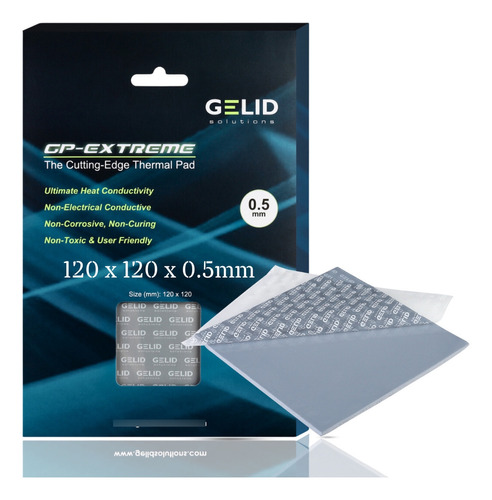 Thermal Pad Gelid Gp Extreme 120x120x0.5mm Gpu Cpu Ps 12w/mk