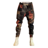 H Pantalones Cargo Hombre Casual Hip Hop Con Color De