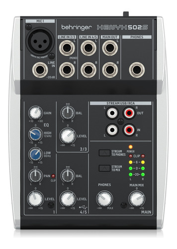 Mixer De Som Interface Profissional Behringer Xenyx 502s
