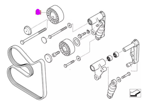 Polea Tensora Reenvo Bmw 318i 323i 325i 525i 530i M3 X5 Z4 Foto 3