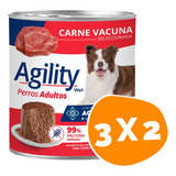 Lata Agility Perro Adulto Carne 340g Pack 3 Unidades