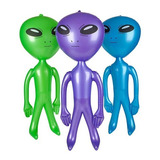 Set 3 Alien Inflable Gigante 80 Cms De Altura 3 Colores