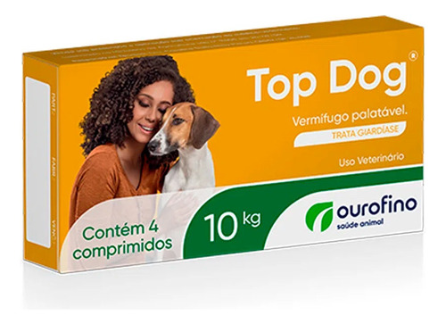 Vermifugo Top Dog 10kg - 04 Comprimidos