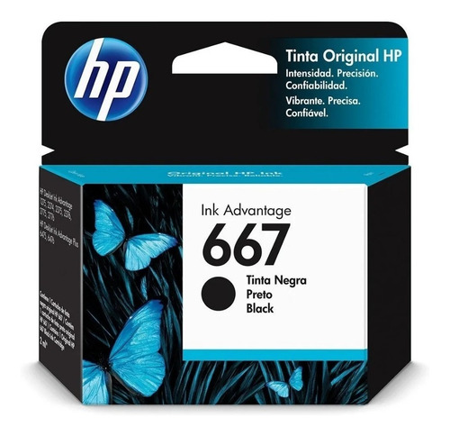 Cartucho De Tinta Hp 667 Preto Advantage Original