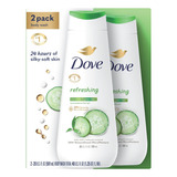 Dove Refrescante Y Suave Gel De Baño, Con Pepino Y Te Verde