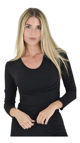 Remera, Camiseta Térmica Mujer Frisada Spandex Por Talle