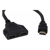 Cabo Hdmi Divisor Splitter Duplicador Y 1 Macho Para 2 Fêmea