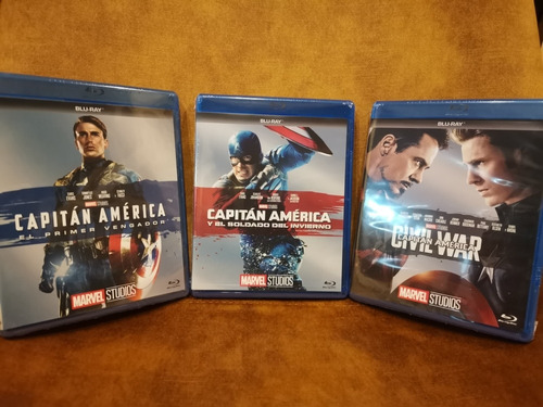 Capitán América Trilogía En Blu Ray.