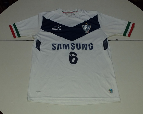 Camiseta De Vélez De Voley Topper Blanca #6 Talle L