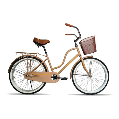 Bicicleta urbana femenina Black Panther Urbana Santorini 2021 R24 color beige | Envío gratis