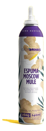 Espuma De Gengibre Zero Para Moscow Mule Easy Drinks 260g
