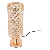 Lámpara De Mesa Crystal Gold E26 Socket Eu Cable Decorativa